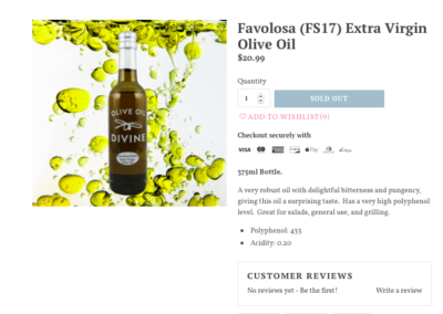 Favolosa (FS17) Extra Virgin Olive Oil